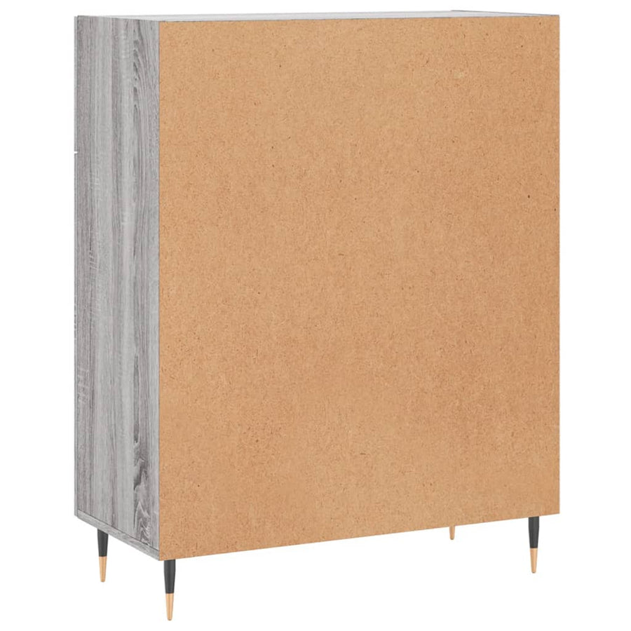 Dressoir 69,5X34X90 Cm Bewerkt Hout Grijs Sonoma Eikenkleurig