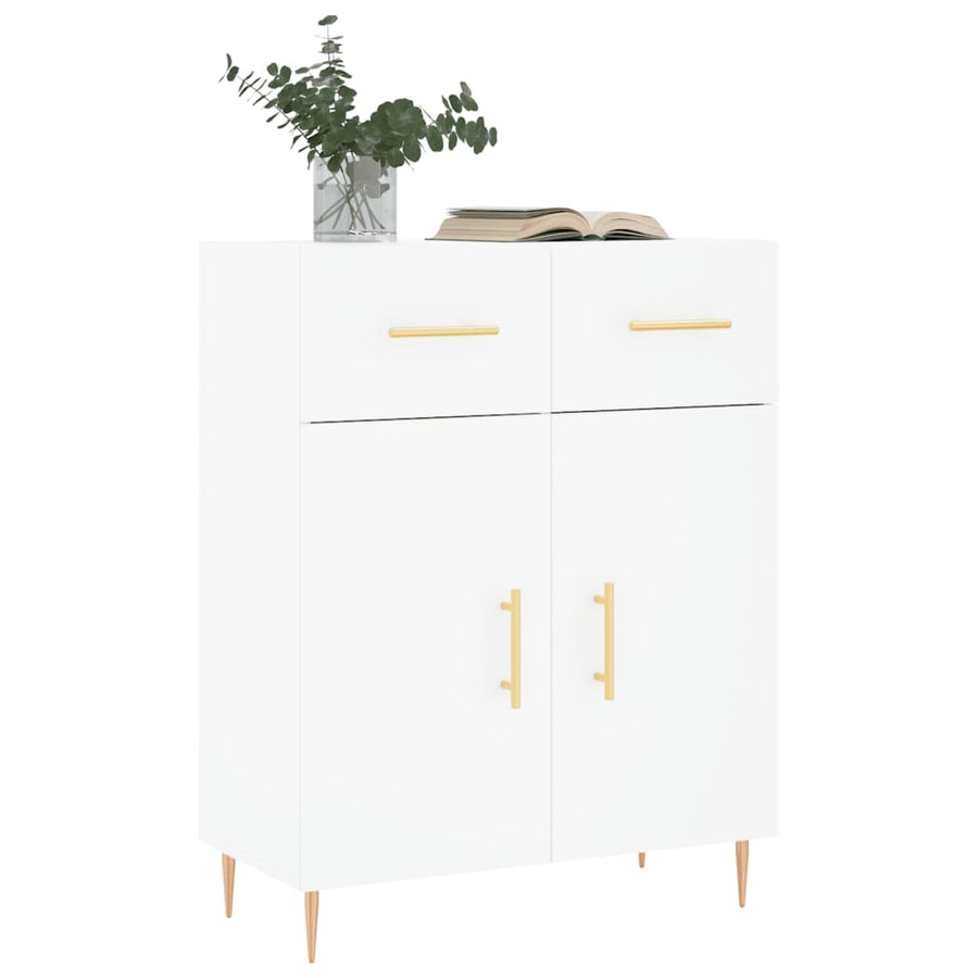 Dressoir 69,5X34X90 Cm Bewerkt Hout Wit