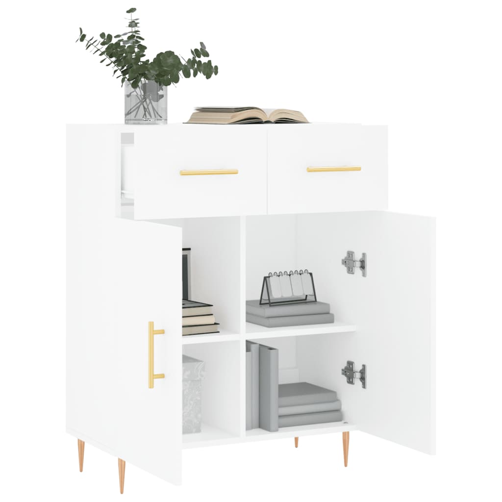 Dressoir 69,5X34X90 Cm Bewerkt Hout Wit