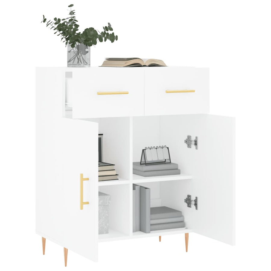 Dressoir 69,5X34X90 Cm Bewerkt Hout Wit