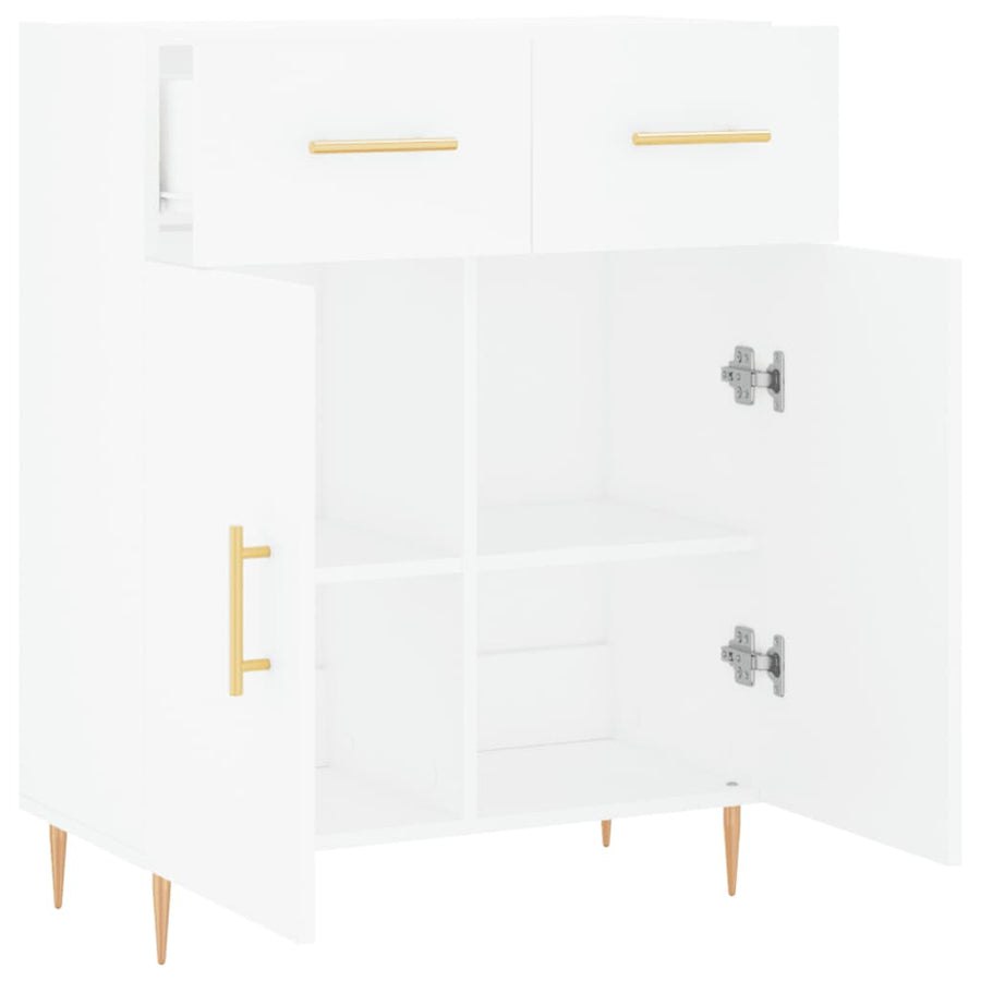 Dressoir 69,5X34X90 Cm Bewerkt Hout Wit