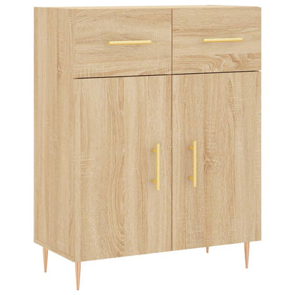 Dressoir 69,5X34X90 Cm Bewerkt Hout Sonoma Eikenkleurig