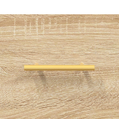 Dressoir 69,5X34X90 Cm Bewerkt Hout Sonoma Eikenkleurig