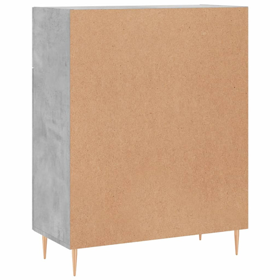 Dressoir 69,5X34X90 Cm Bewerkt Hout Betongrijs