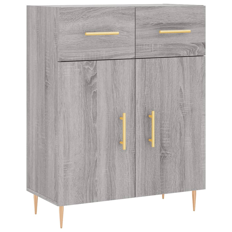 Dressoir 69,5X34X90 Cm Bewerkt Hout Grijs Sonoma Eikenkleurig