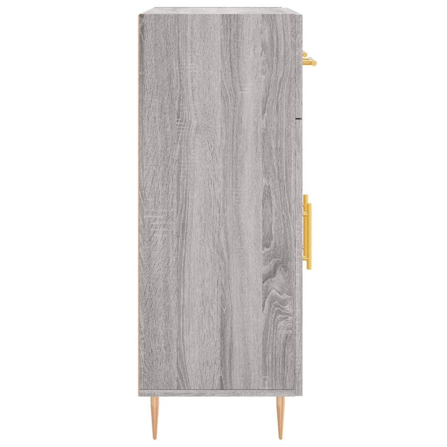 Dressoir 69,5X34X90 Cm Bewerkt Hout Grijs Sonoma Eikenkleurig