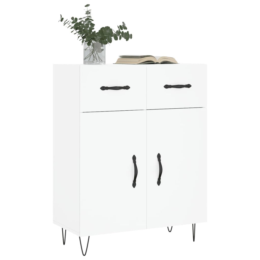 Dressoir 69,5X34X90 Cm Bewerkt Hout Wit
