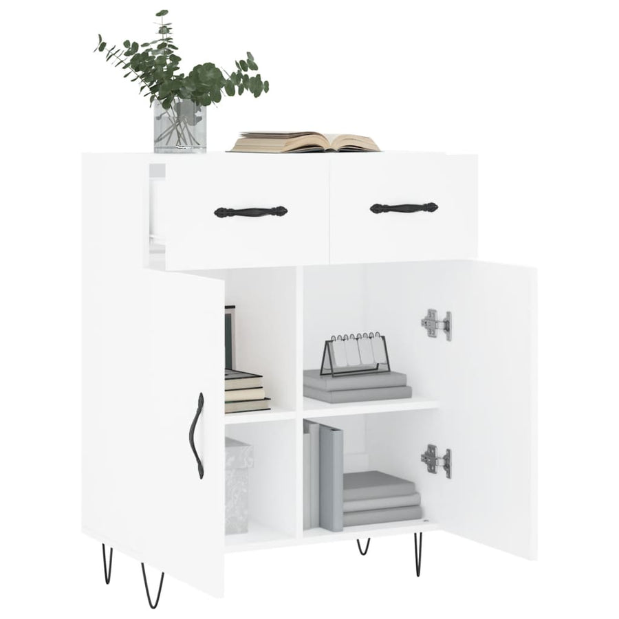 Dressoir 69,5X34X90 Cm Bewerkt Hout Wit