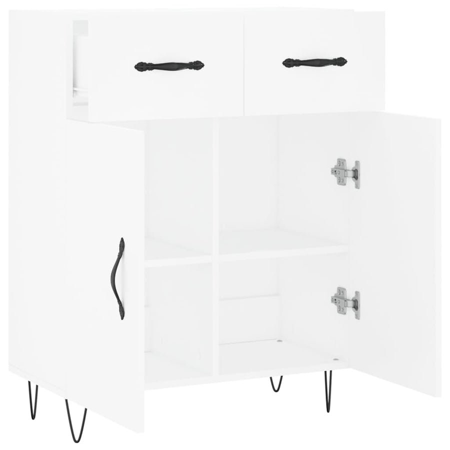 Dressoir 69,5X34X90 Cm Bewerkt Hout Wit