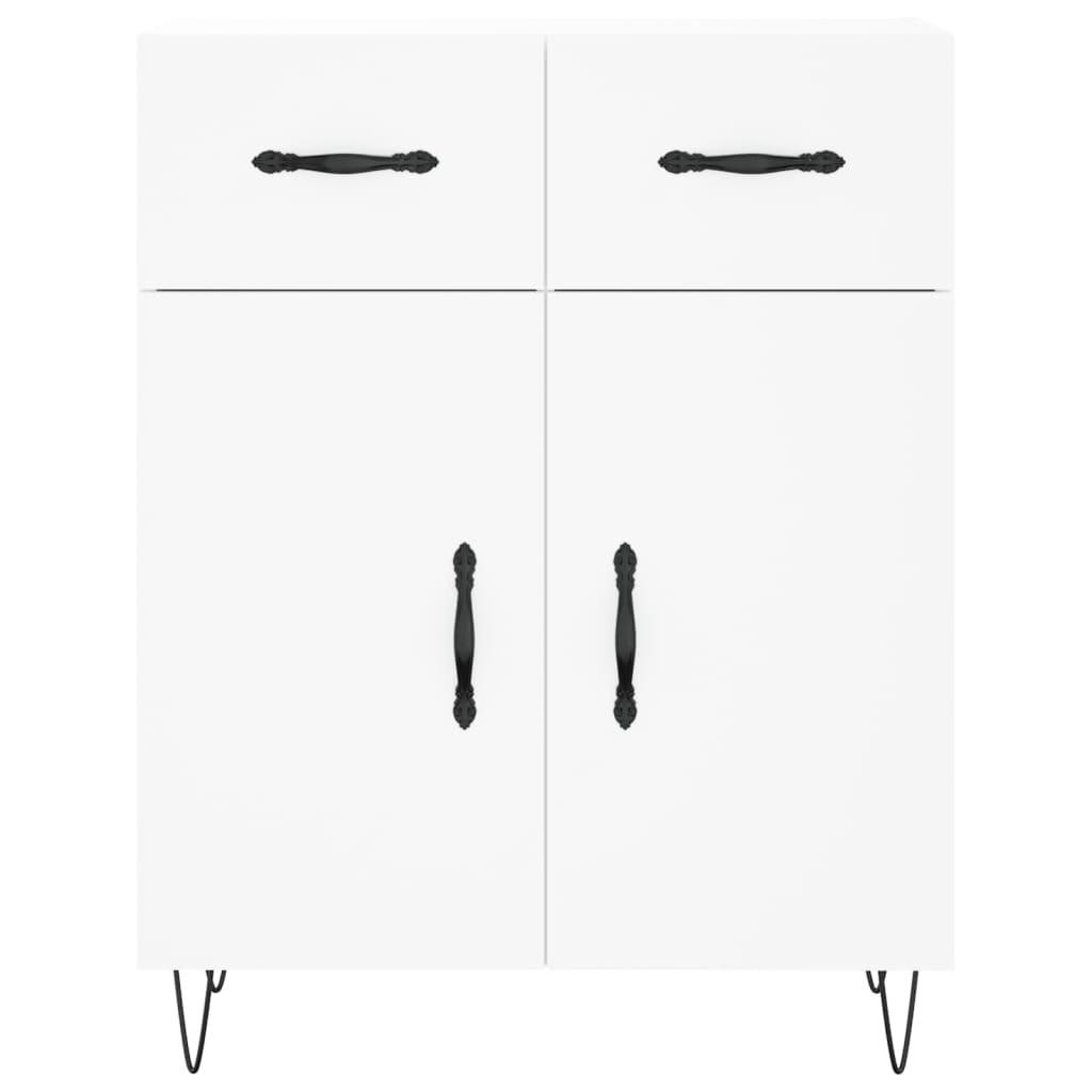 Dressoir 69,5X34X90 Cm Bewerkt Hout Wit