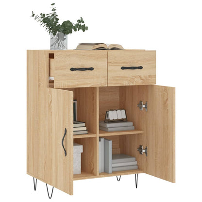 Dressoir 69,5X34X90 Cm Bewerkt Hout Kleurig Sonoma eiken
