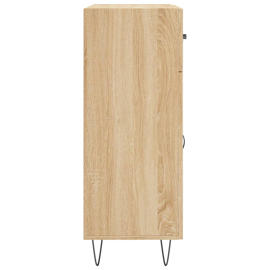 Dressoir 69,5X34X90 Cm Bewerkt Hout Kleurig Sonoma eiken