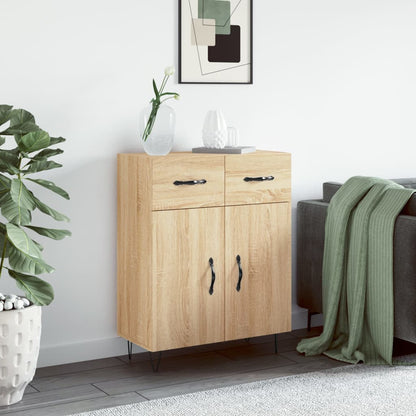 Dressoir 69,5X34X90 Cm Bewerkt Hout Kleurig Sonoma eiken