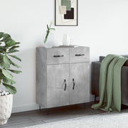 Sideboard 69.5x34x90 cm distressed wood concrete grey