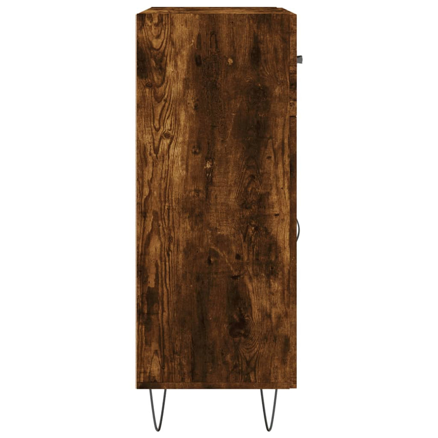 Dressoir 69,5X34X90 Cm Bewerkt Hout Gerookt Eikenkleurig