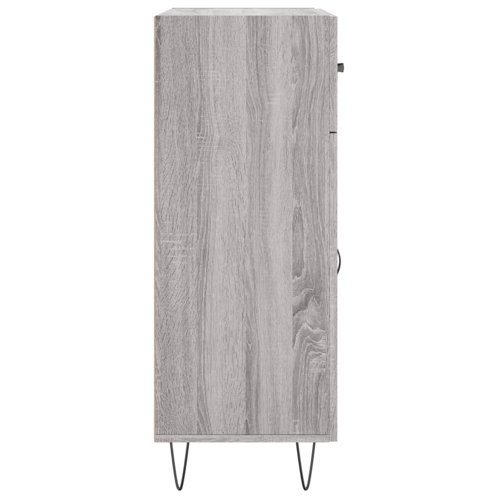 Dressoir 69,5X34X90 Cm Bewerkt Hout Grijs Sonoma Eikenkleurig
