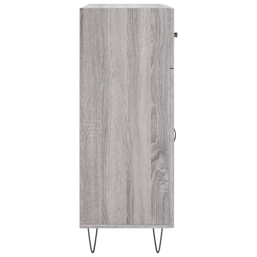 Dressoir 69,5X34X90 Cm Bewerkt Hout Grijs Sonoma Eikenkleurig