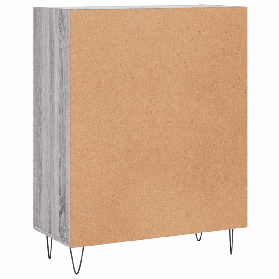Dressoir 69,5X34X90 Cm Bewerkt Hout Grijs Sonoma Eikenkleurig