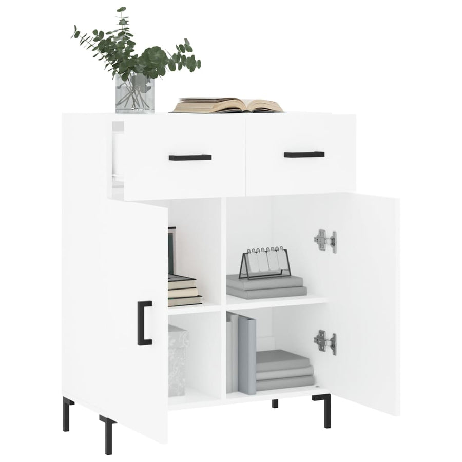 Dressoir 69,5X34X90 Cm Bewerkt Hout Wit