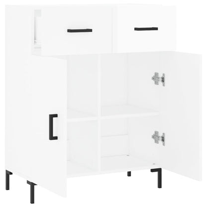 Dressoir 69,5X34X90 Cm Bewerkt Hout Hoogglans Wit