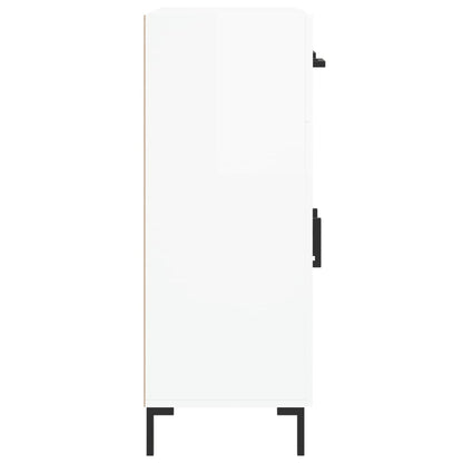 Dressoir 69,5X34X90 Cm Bewerkt Hout Hoogglans Wit