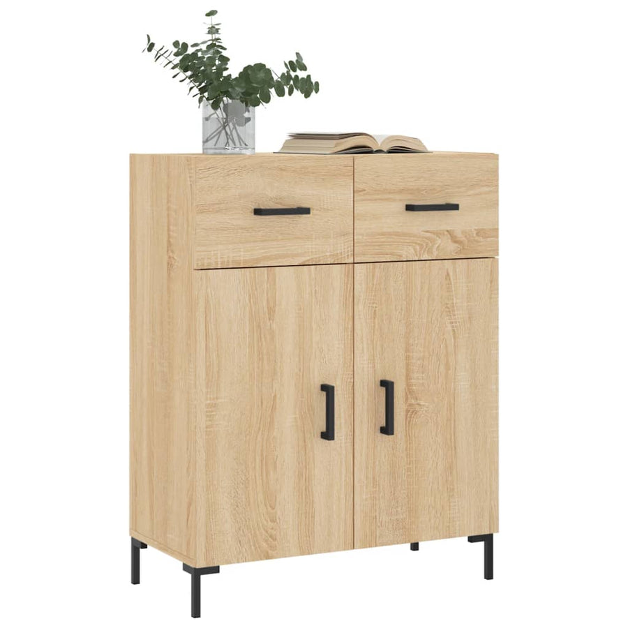 Dressoir 69,5X34X90 Cm Bewerkt Hout Kleurig Sonoma eiken