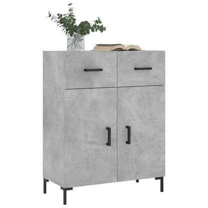 Dressoir 69,5X34X90 Cm Bewerkt Hout Betongrijs