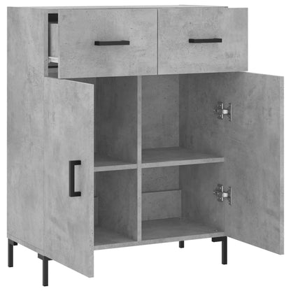 Dressoir 69,5X34X90 Cm Bewerkt Hout Betongrijs