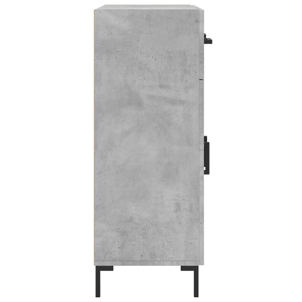 Dressoir 69,5X34X90 Cm Bewerkt Hout Betongrijs