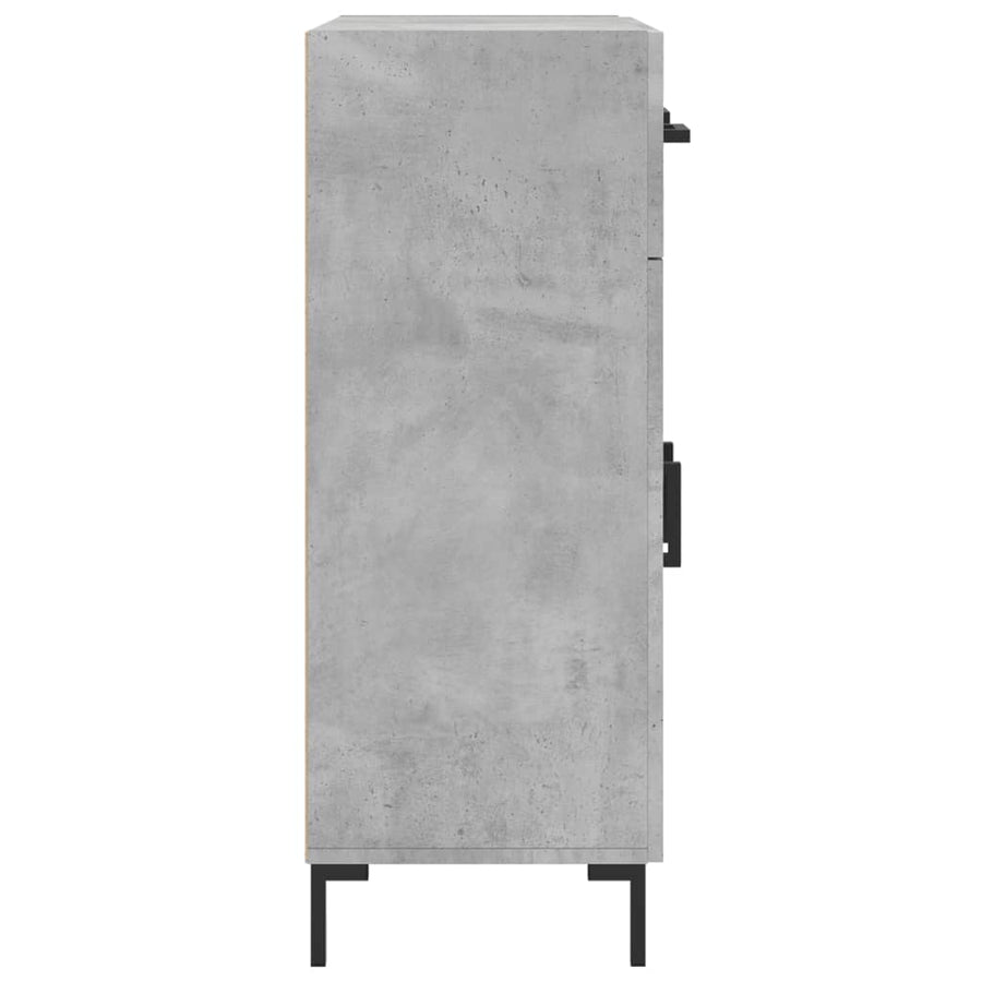 Dressoir 69,5X34X90 Cm Bewerkt Hout Betongrijs