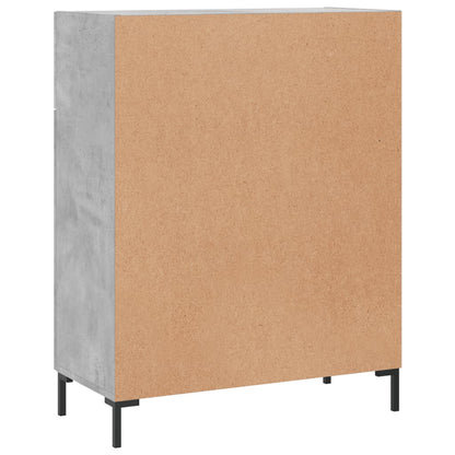 Dressoir 69,5X34X90 Cm Bewerkt Hout Betongrijs