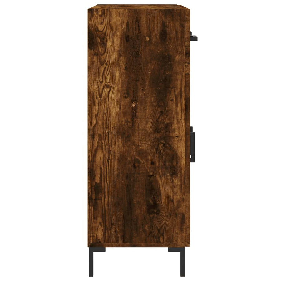Dressoir 69,5X34X90 Cm Bewerkt Hout Gerookt Eikenkleurig