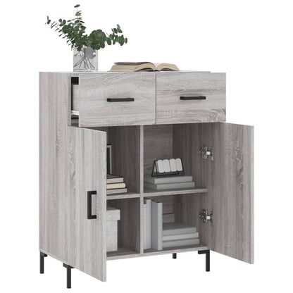 Dressoir 69,5X34X90 Cm Bewerkt Hout Eikenkleurig Grijs sonoma