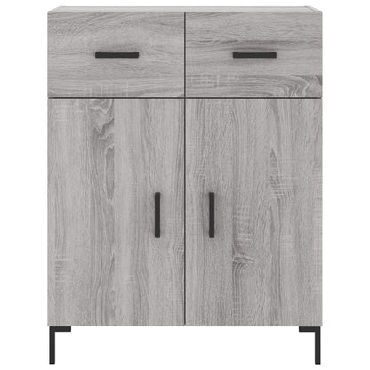 Dressoir 69,5X34X90 Cm Bewerkt Hout Eikenkleurig Grijs sonoma