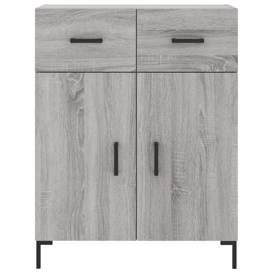 Dressoir 69,5X34X90 Cm Bewerkt Hout Eikenkleurig Grijs sonoma