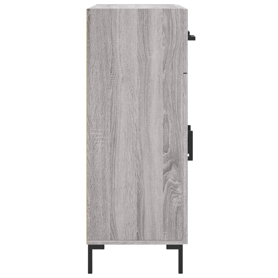 Dressoir 69,5X34X90 Cm Bewerkt Hout Eikenkleurig Grijs sonoma