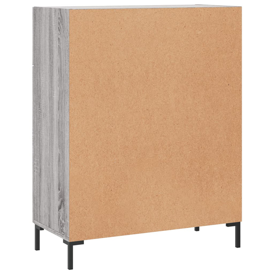 Dressoir 69,5X34X90 Cm Bewerkt Hout Eikenkleurig Grijs sonoma