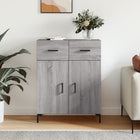 Sideboard 69.5x34x90 cm engineered wood grey Sonoma oak look