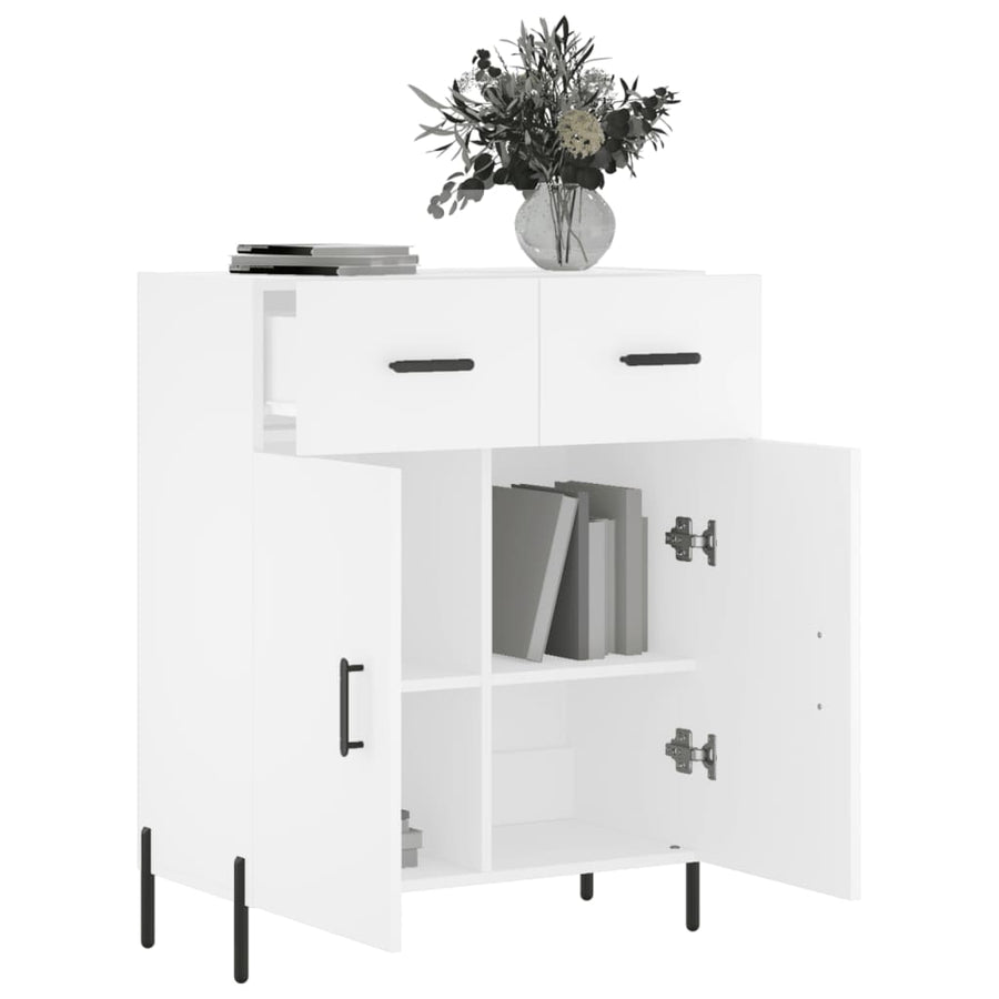 Dressoir 69,5X34X90 Cm Bewerkt Hout Wit