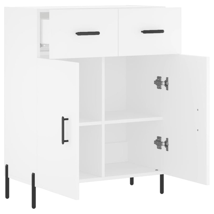 Dressoir 69,5X34X90 Cm Bewerkt Hout Wit
