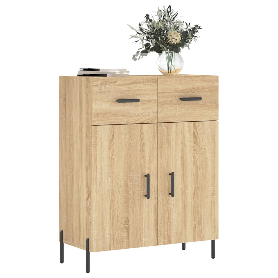 Dressoir 69,5X34X90 Cm Bewerkt Hout Kleurig Sonoma eiken