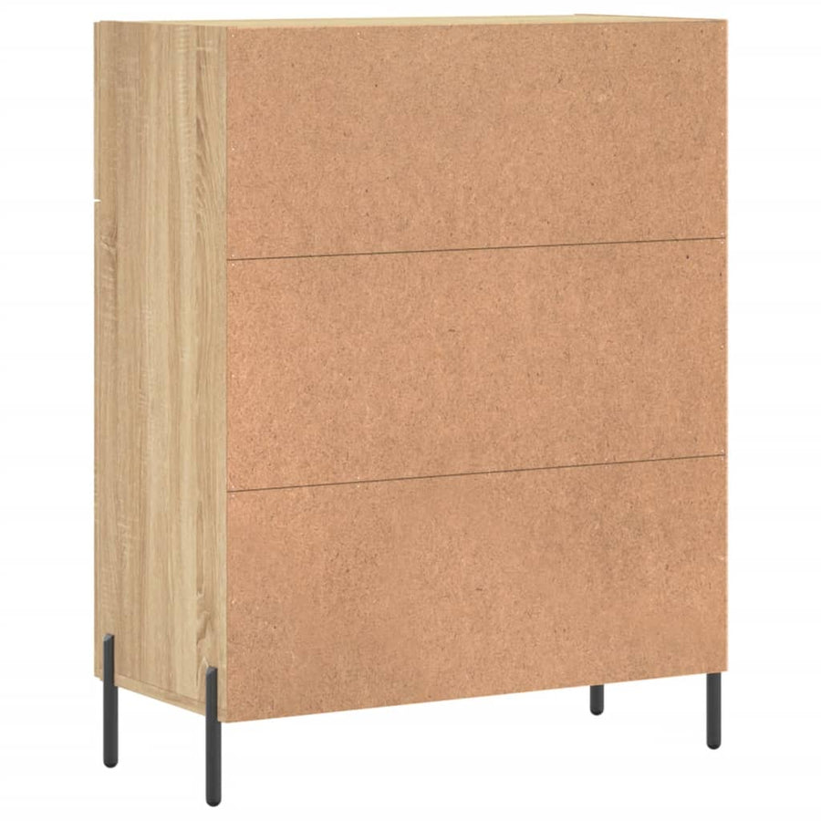 Dressoir 69,5X34X90 Cm Bewerkt Hout Kleurig Sonoma eiken