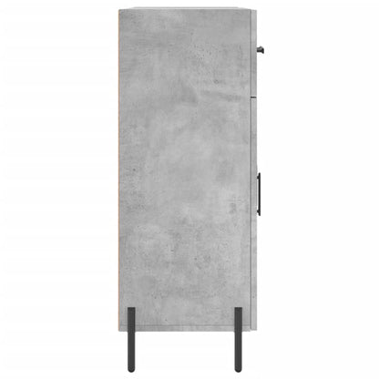 Dressoir 69,5X34X90 Cm Bewerkt Hout Betongrijs