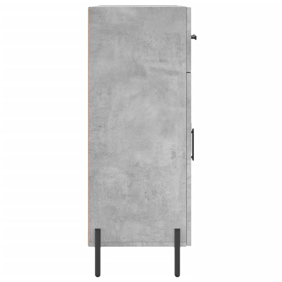 Dressoir 69,5X34X90 Cm Bewerkt Hout Betongrijs