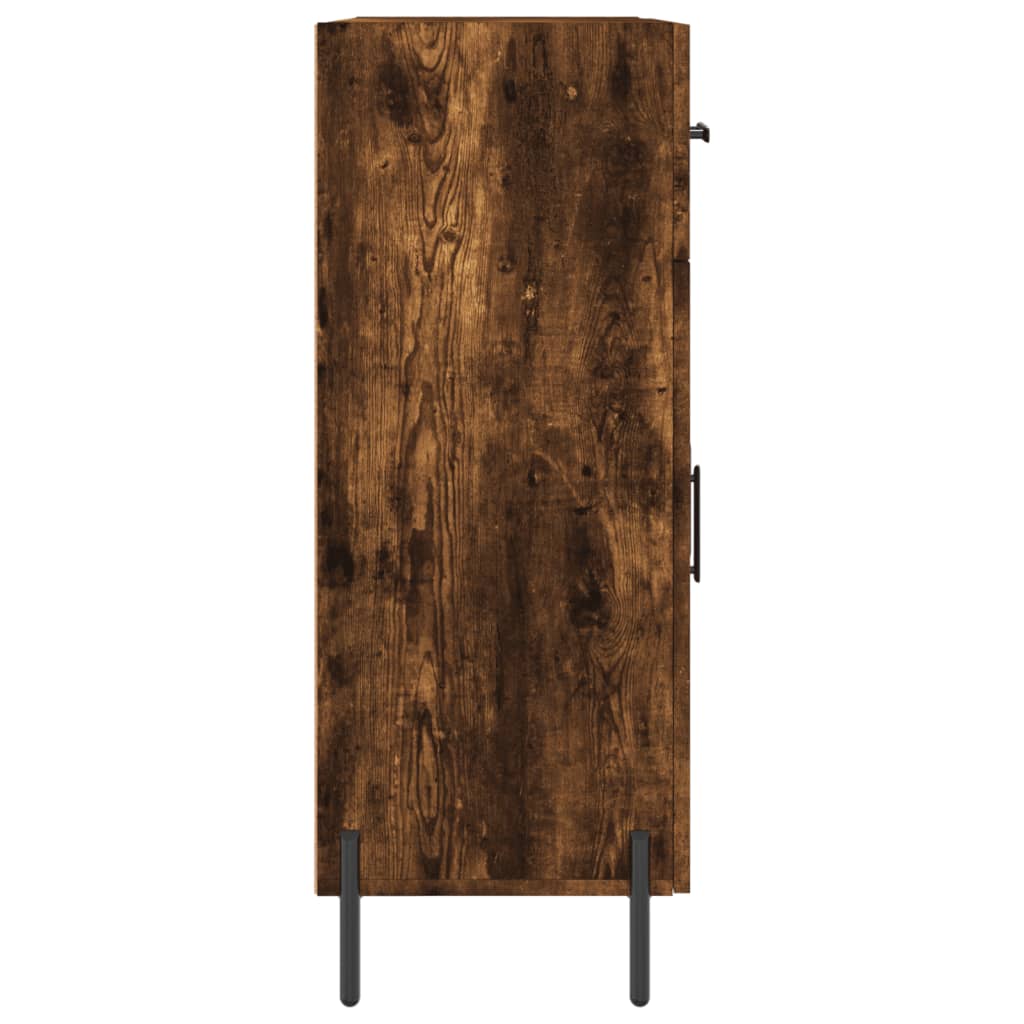 Dressoir 69,5X34X90 Cm Bewerkt Hout Gerookt Eikenkleurig