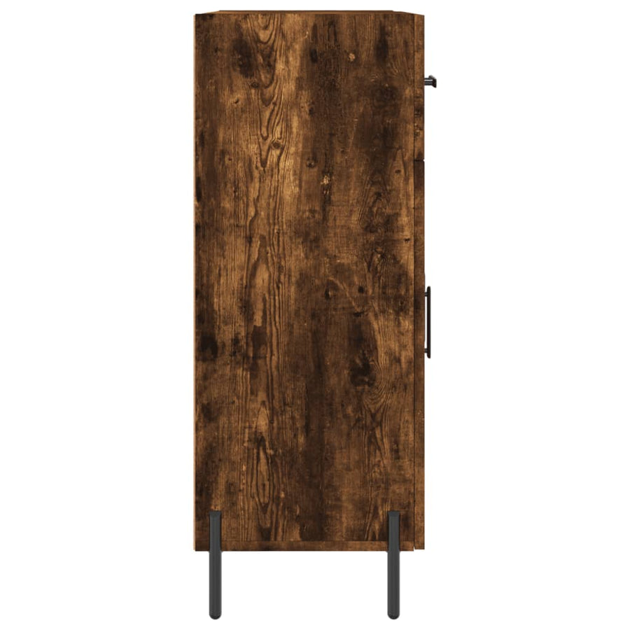Dressoir 69,5X34X90 Cm Bewerkt Hout Gerookt Eikenkleurig