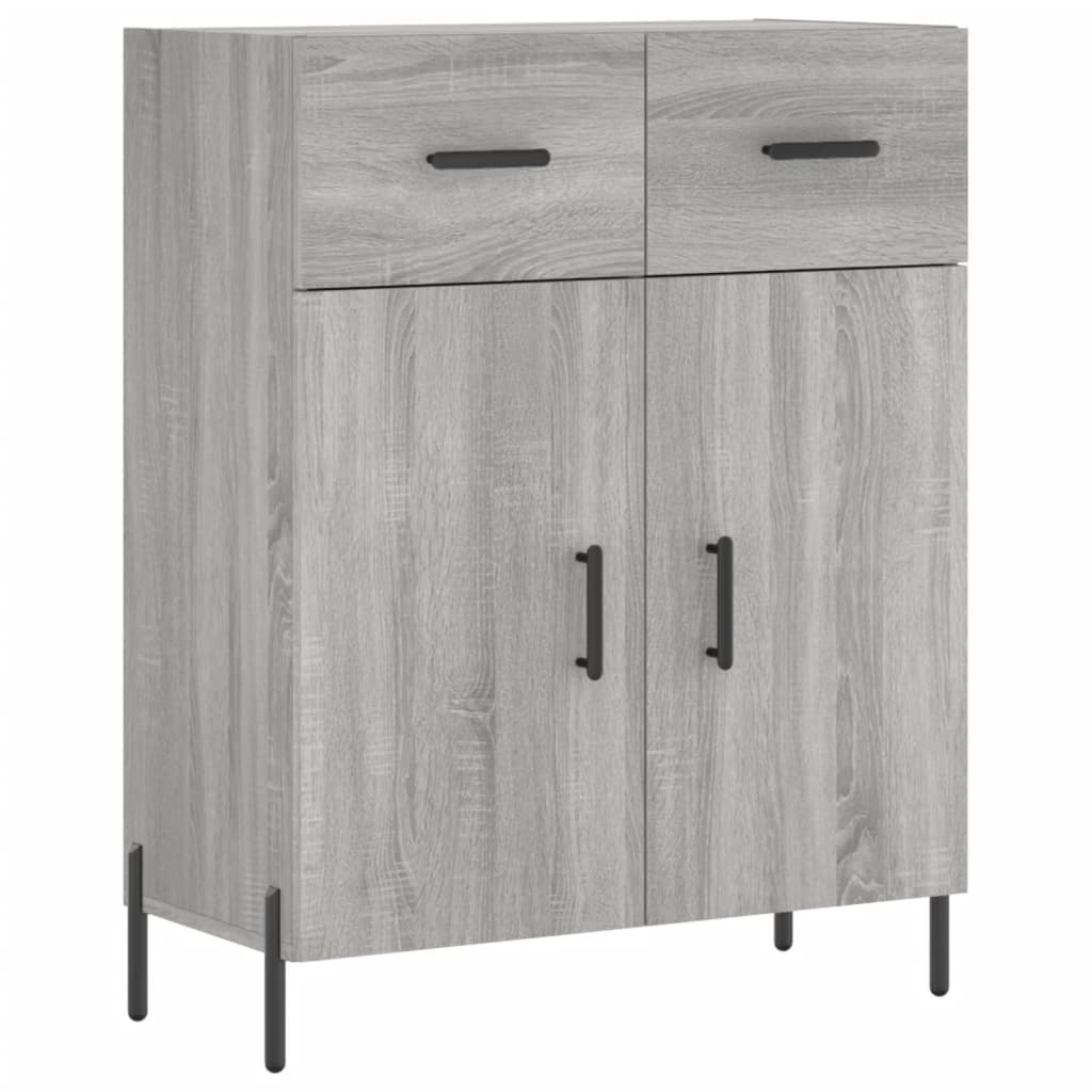 Dressoir 69,5X34X90 Cm Bewerkt Hout Grijs Sonoma Eikenkleurig