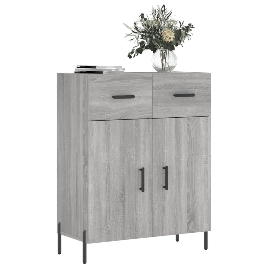 Dressoir 69,5X34X90 Cm Bewerkt Hout Grijs Sonoma Eikenkleurig