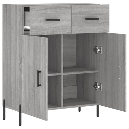 Dressoir 69,5X34X90 Cm Bewerkt Hout Grijs Sonoma Eikenkleurig