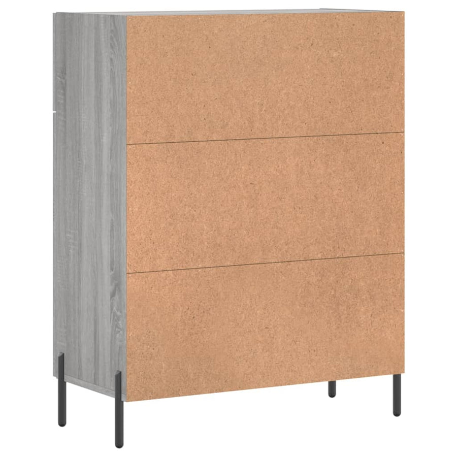 Dressoir 69,5X34X90 Cm Bewerkt Hout Grijs Sonoma Eikenkleurig